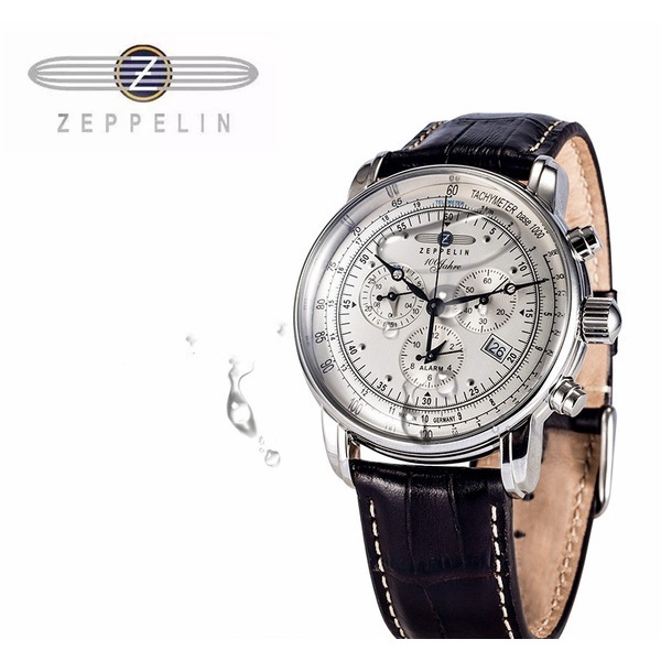 Đồng Hồ Quartz Nam Hiển Thị Ngày Dây Da ZEP