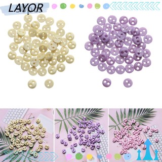 Bộ 50 khuy áo 4mm màu kẹo trang trí quần áo búp bê
