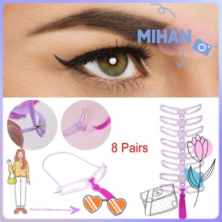 Bộ 8 cặp khuôn vẽ chân mày có thể tái sử dụng