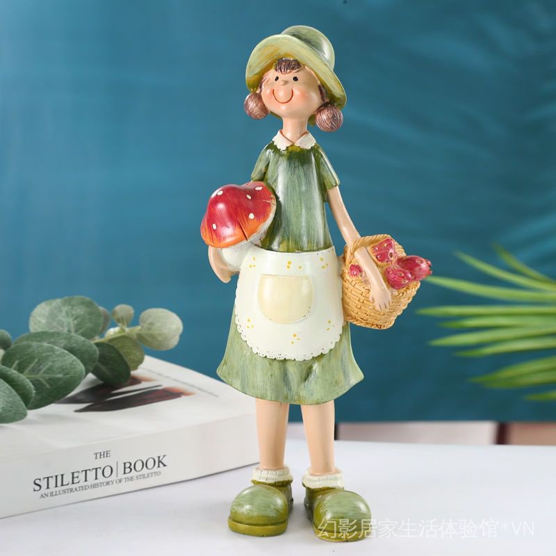 Creative classical style valentine's day gift country children ornaments resin crafts home decoration bedroom decoration DCWH