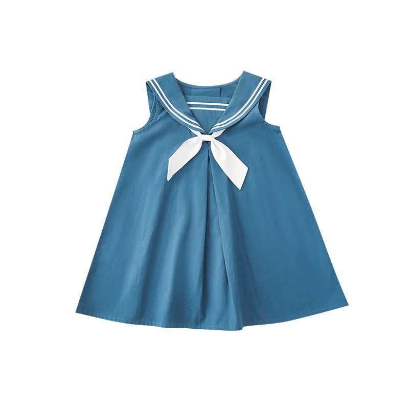 Đầm Công Chúa Cổ Thủy Thủ Thời Trang Mùa Hè Mới 2023 Cho Bé Gái
