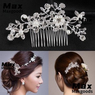 Lược cài tóc hình hoa lá cho cô dâu