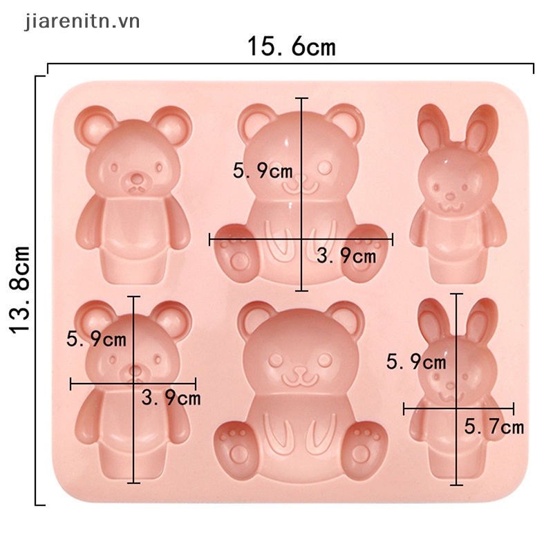 Khuôn Silicon Làm Socola Hình Gấu Hoạt Hình Dễ Thương