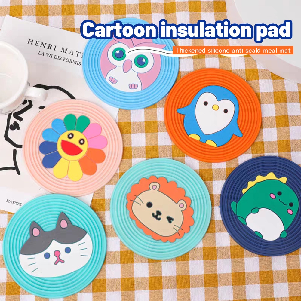 Đế Lót Ly Cách Nhiệt Hình Hoạt Hình Sáng Tạo Dễ Thương