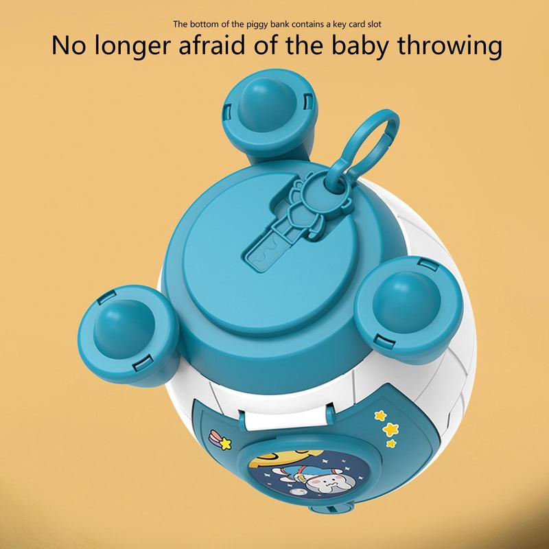 Ống Heo Tiết Kiệm Hình Thỏ Hoạt Hình Dễ Thương Có Công Tắc Chìa Khóa