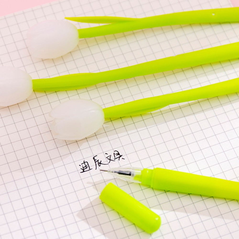 Tulip Đổi Màu Full Dẻo Silicone 0.38Mm Bút Gel Đen Loại Mực Bút Học Sinh Viết Bút Đen Bút Văn Phòng Quà Tặng-top3C01