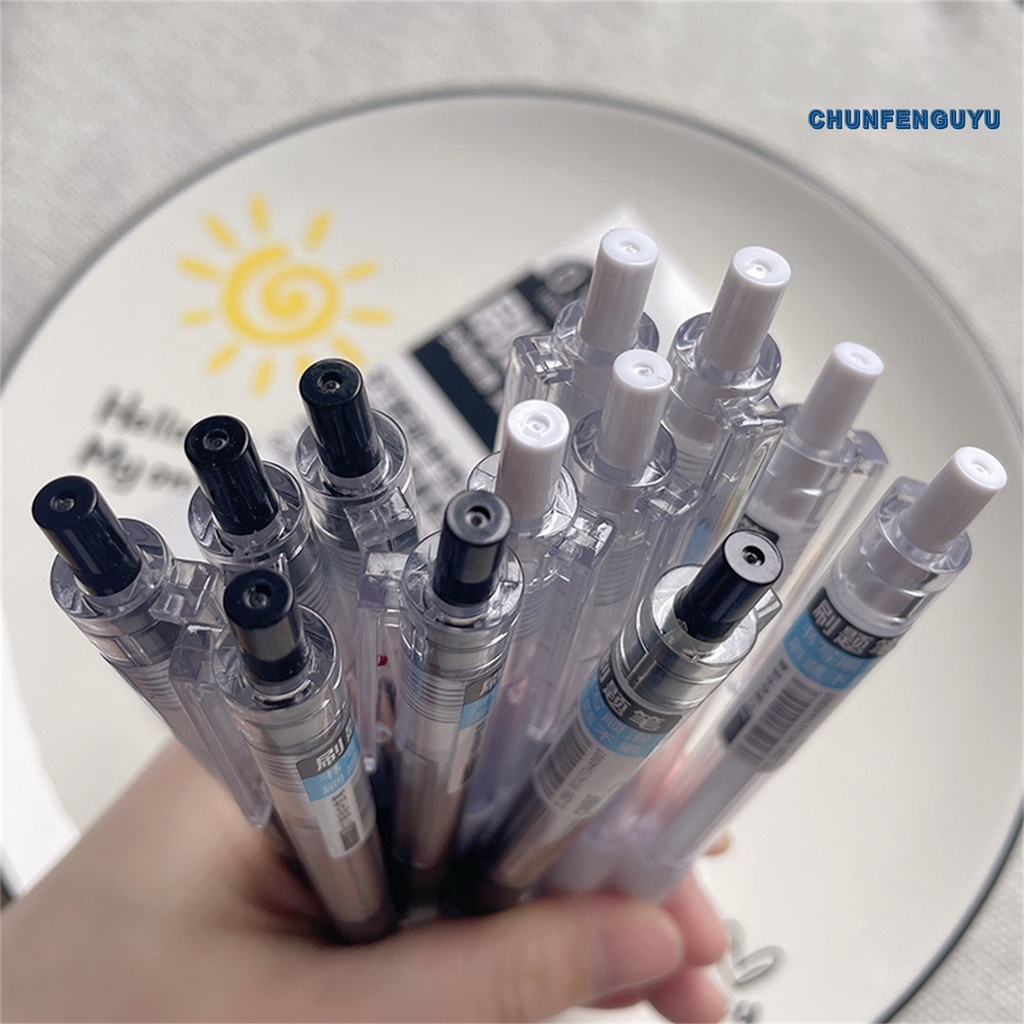 Set 6 Bút Mực Gel Màu Đen Ngòi 0.5mm Nhanh Khô Tiện Dụng Cho Văn Phòng / Trường Học
