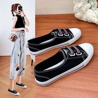 Giày Vải Canvas Đế Bằng Chống Trượt Thoáng Khí Thời Trang 2023 Cá Tính Cho Nữ