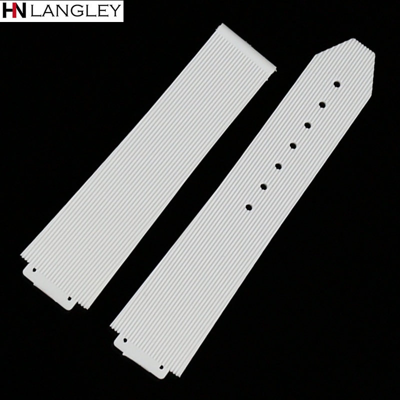 Dây Đeo Đồng Hồ Bằng Silicone Mềm Họa Tiết Kẻ Sọc 15 / 21mm 1523mm 19x25mm Cho Nữ