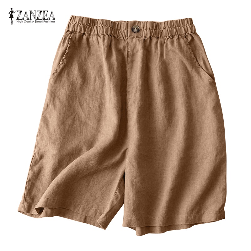 Zanzea Quần Short Nữ Lưng Thun Thời Trang Hàn Quốc