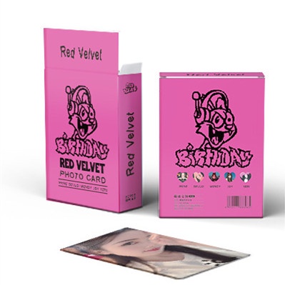 Set 50-55 Tấm Thẻ In Hình Nhóm Nhạc Kpop Red Velvet