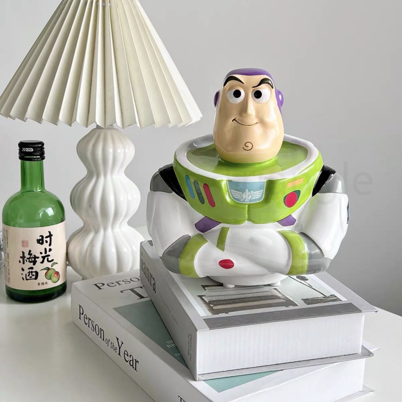 Ống Heo Tiết Kiệm Hình buzz lightyear toy story Dễ Thương Trang Trí Bàn Làm Việc