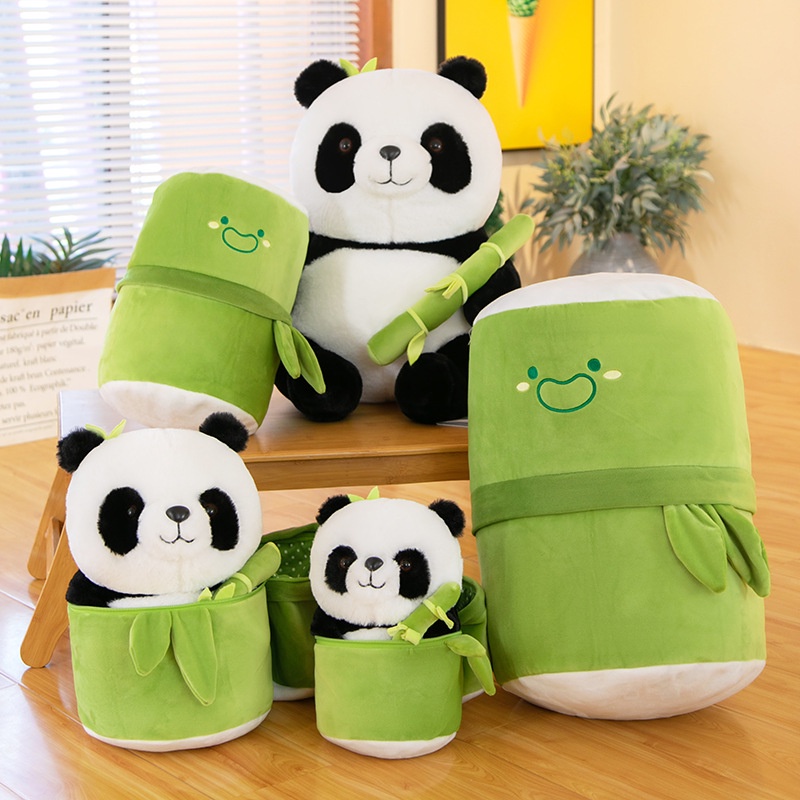 ❤Ready stock❤Douyin Thú Nhồi Bông Gấu Trúc Ống Tre Cỡ Lớn Dễ Thương