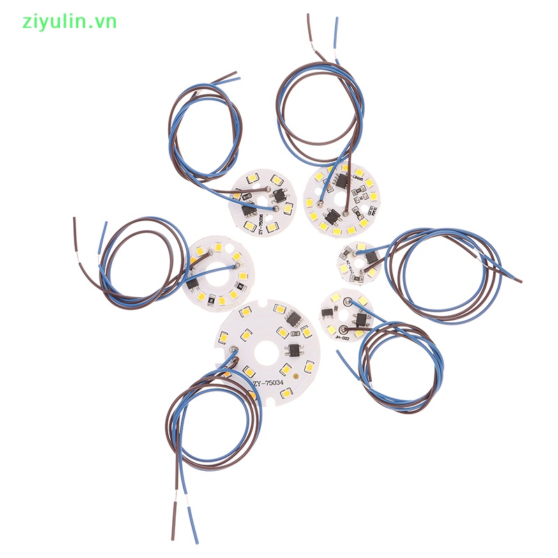 Ziyulin 2w 3w 6w ac 220v mặt dây chuyền hình tròn ánh sáng cải tạo bản vá lạnh ấm màu trắng hạt đèn cho bóng đèn không cần trình điều khiển chip led vn