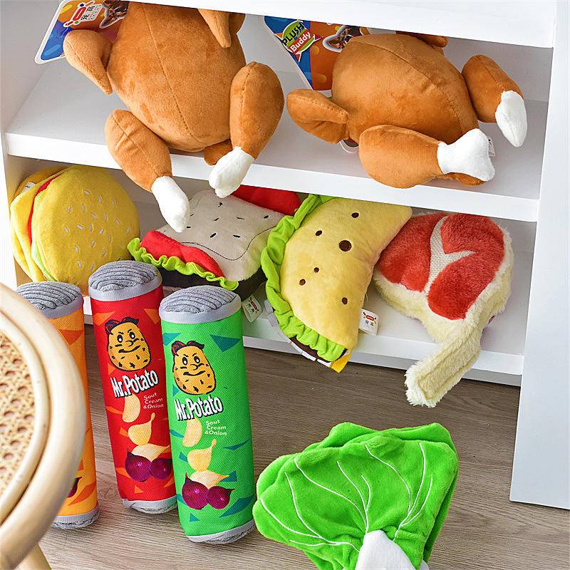 Đồ chơi cho chó burger sound squeak toy bread toy đồ chơi cho thú cưng đồ chơi gà nướng nhai đồ chơi cho chó làm sạch răng cư dân cắn