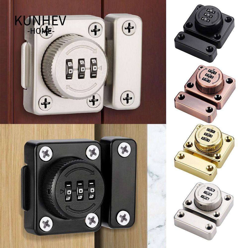 KUNHEV Bộ Ổ Khóa Mật Khẩu Bằng Hợp Kim Kẽm Dày Dặn Siêu Bền Tiện Dụng Cho Cửa Tủ