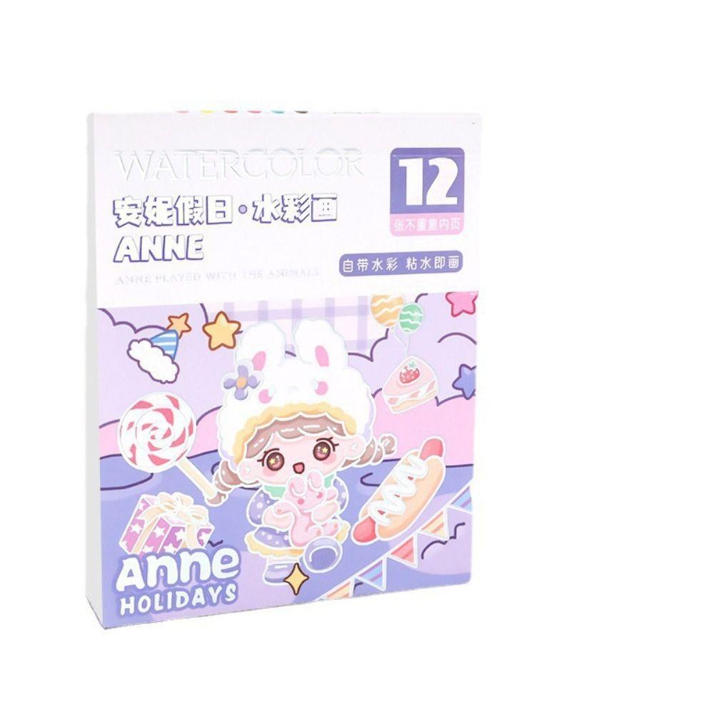 Sách Tô Màu 2Lisk Vẽ Tranh Bằng Giấy Thủ Công diy Kèm Cọ Vẽ Và Bút Màu Nước Vẽ Tranh Hoạt Hình Cho Trẻ Mẫu Giáo