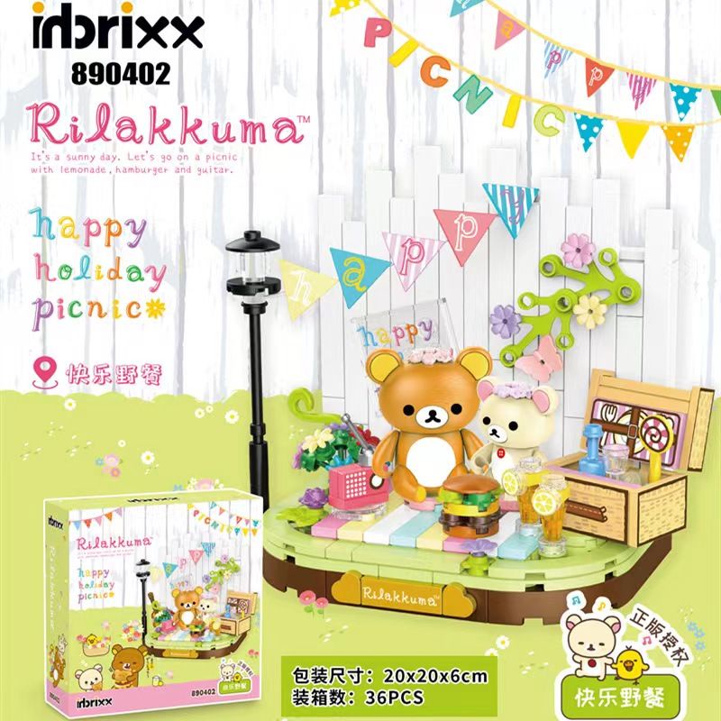 Bộ Đồ Chơi Lắp Ráp Hình Gấu Quán Cà Phê / Đường Phố Không Gian Giáo Dục Cho Bé Trai Gái