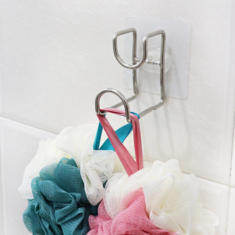 Móc Inox Dán Tường Treo Thau Chậu Khăn Quần Áo/ Giá Gắn Tường Treo Đồ Nhà Bếp Nhà Tắm SUNNY DAY