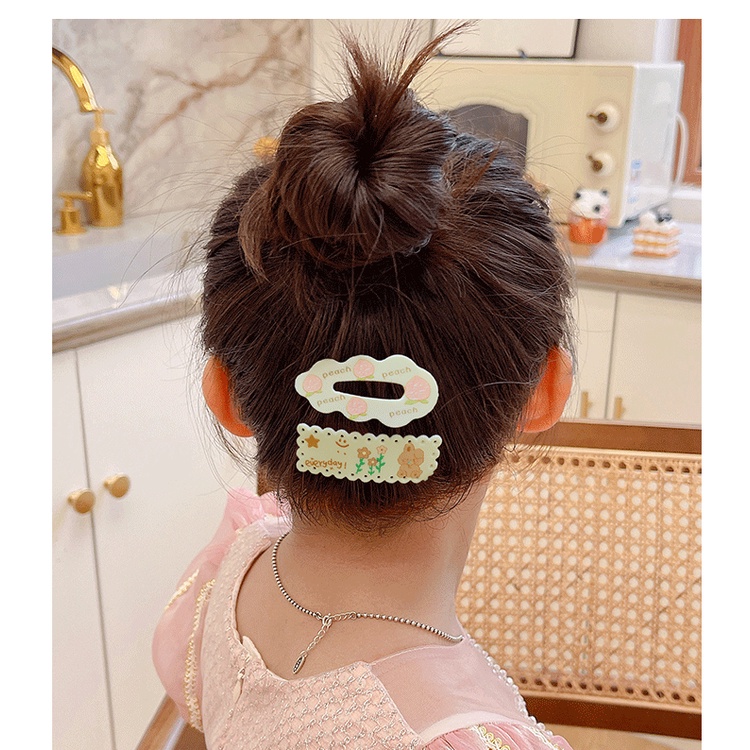 10 cái kẹp tóc cô gái mũ dễ thương bb kẹp trẻ em phụ kiện tóc cô gái kẹp tóc trẻ em phim hoạt hình tóc thẻ mũ nón