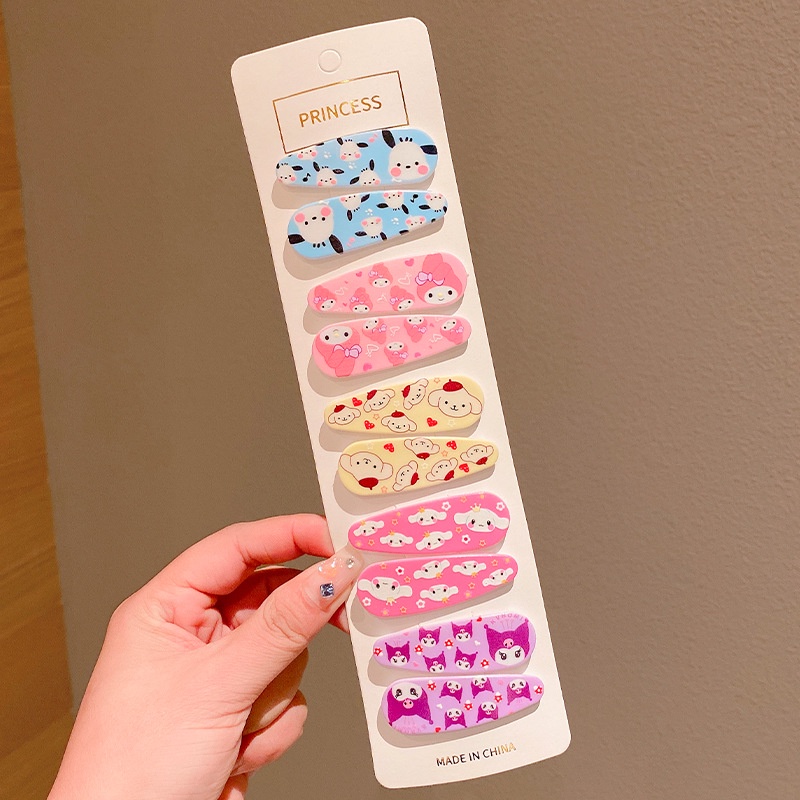 10 cái kẹp tóc cô gái mũ dễ thương bb kẹp trẻ em phụ kiện tóc cô gái kẹp tóc trẻ em phim hoạt hình tóc thẻ mũ nón