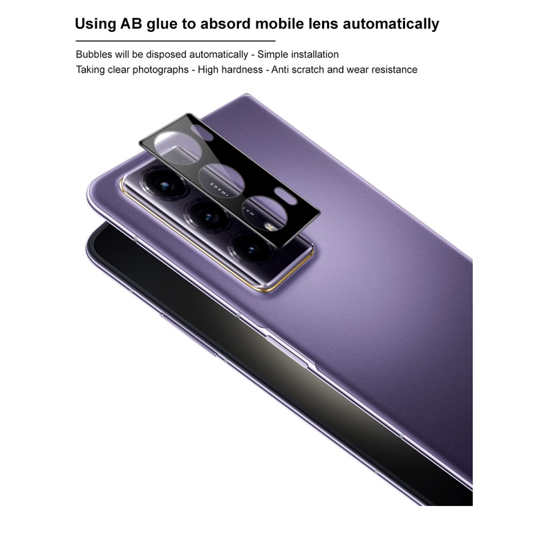 Nguyên bản imak viền đen ống kính máy ảnh phim honor magic v2 5g hd kính cường lực bảo vệ màn hình phim bảo vệ