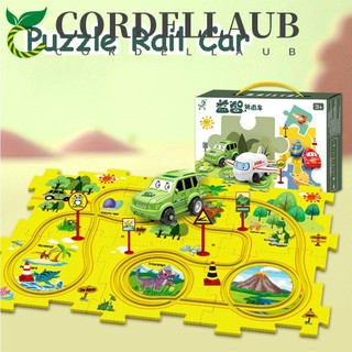 Cordellaub puzzle rail car toy amazing retro education toy đồ chơi trẻ em diy urban scene construction diy jigsaw rail way