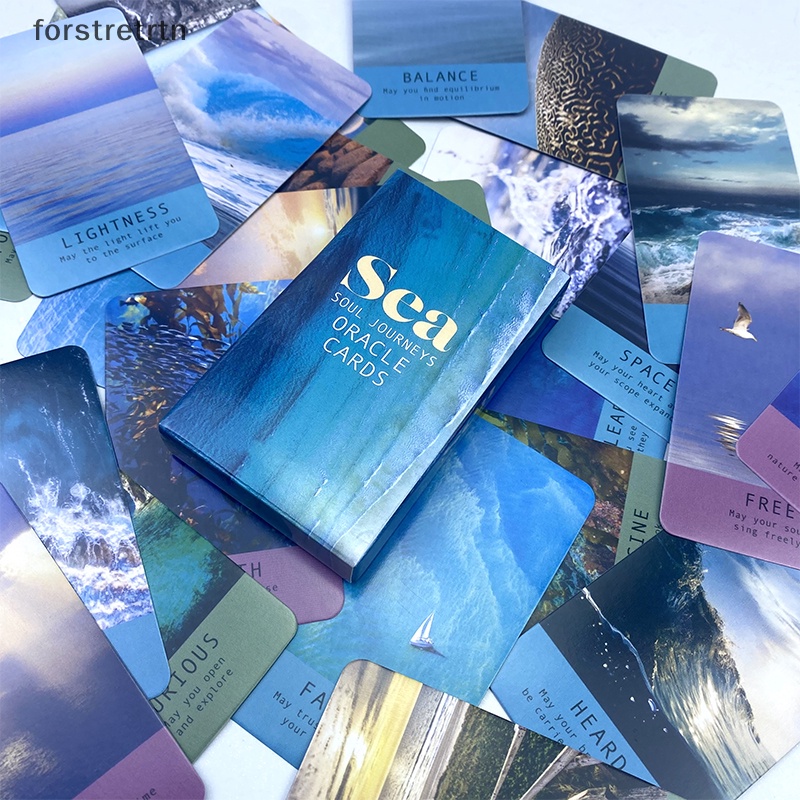 Forstretrtn sea soul journeys oracle card tarot lời tiên tri số phận bói toán bộ bài gia đình ban tiệc trò chơi người mới bắt đầu bài bói trò chơi en