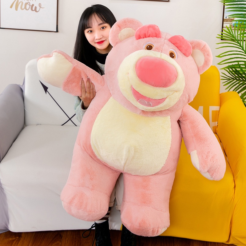 Búp bê gấu dâu hồng quà tặng sinh nhật búp bê hoạt hình dễ thương