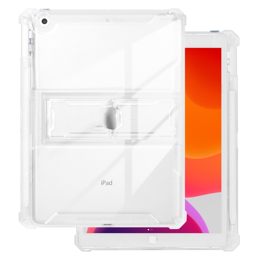 Bao da máy tính bảng cho ipad 7th 8th thế hệ thứ 9 bao da trong suốt cho ipad 10.2 2021 2020 2019 có giá đỡ bút chì + đế pc