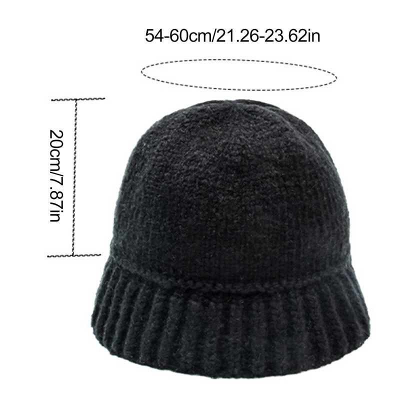 Thời trang bbyter mũ mùa đông cho phụ nữ dệt kim xô len mũ ấm dome panama đen trắng cổ điển mũ xô ngư dân