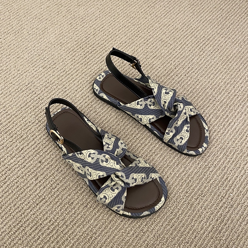 Dép IELGY nữ phẳng thời trang đơn giản phong cách retro dép thoải mái