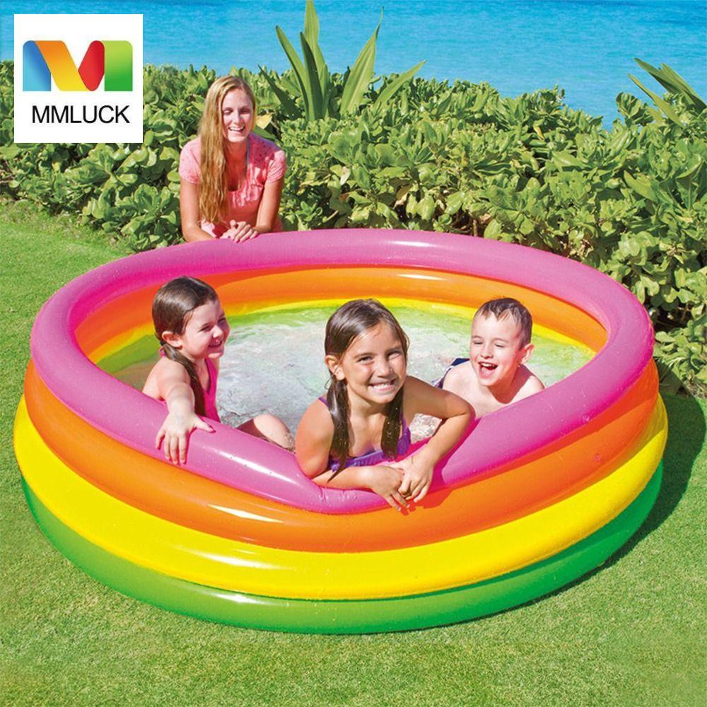 Bể bơi bơm hơi mmluck, phụ kiện phao pvc, hàng rào hố bóng tròn huỳnh quang di động ba vòng cho bé