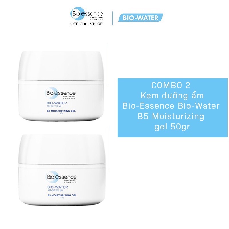 Combo 2 Kem dưỡng ẩm tinh chất vitamin B5 Bio-Essence Bio-Water B5 Moisturizing gel 50gr