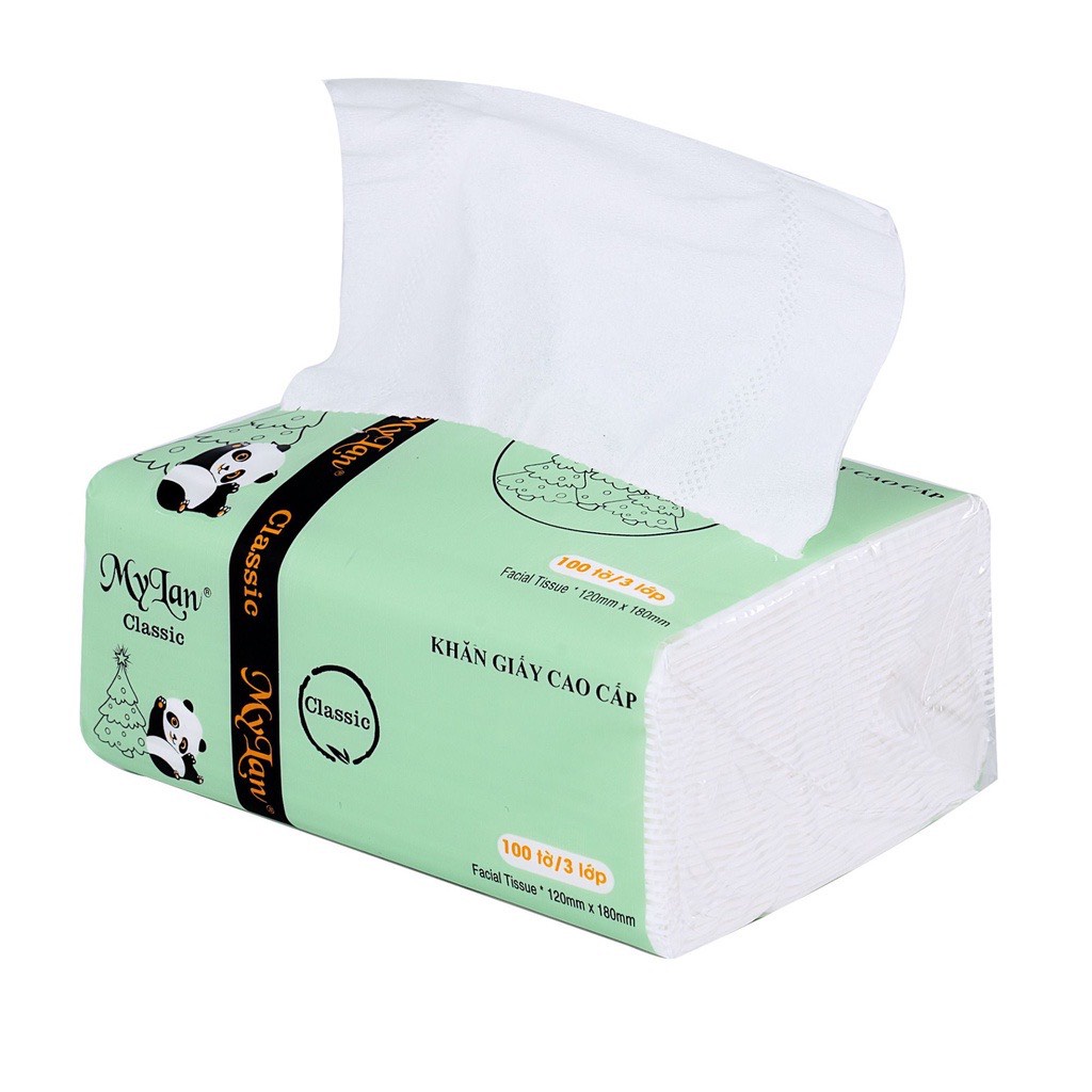Thùng 30 Gói Giấy Ăn MyLan, Giấy Rút Cao Cấp 3 Lớp 300 Tờ/ Gói