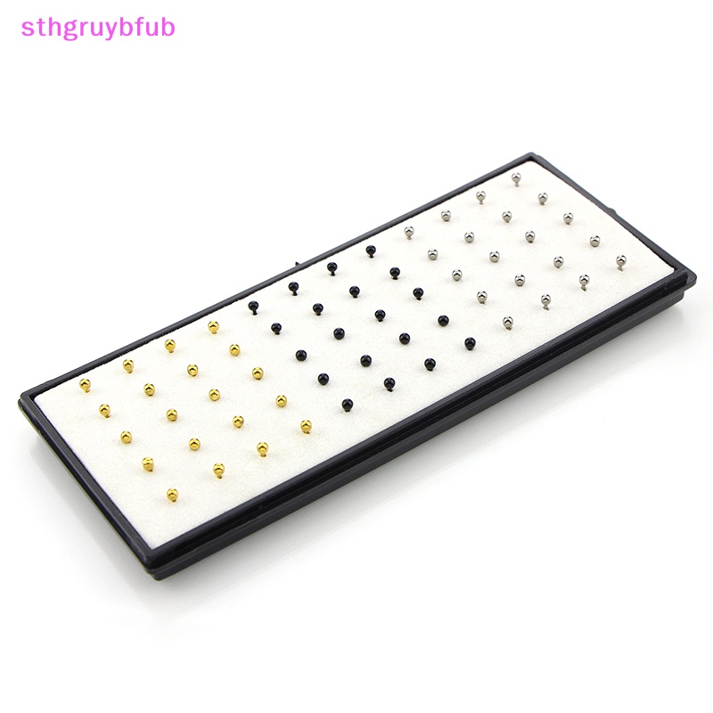 Sthb 40/60/120/160 cái bộ thời trang pha lê c hình dạng mũi vòng thép không gỉ nhiều màu uốn cong mũi đinh tán cho nữ trang sức vn