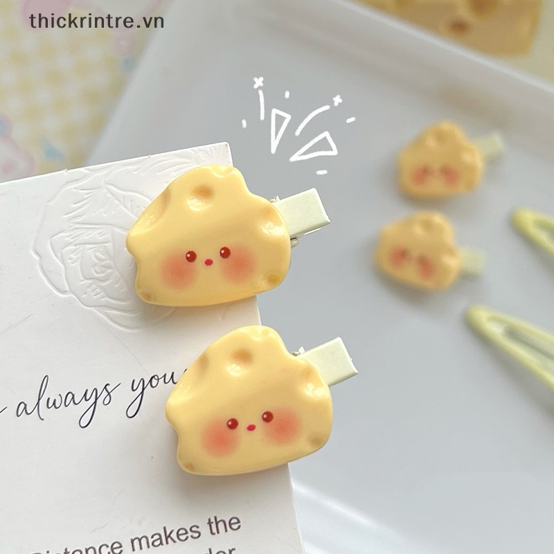 Thi kawaii cartoon cheese kẹp tóc girl side bang kẹp tóc dễ thương ngọt ngào phụ kiện tóc cho bé gái quà tặng sinh nhật vn