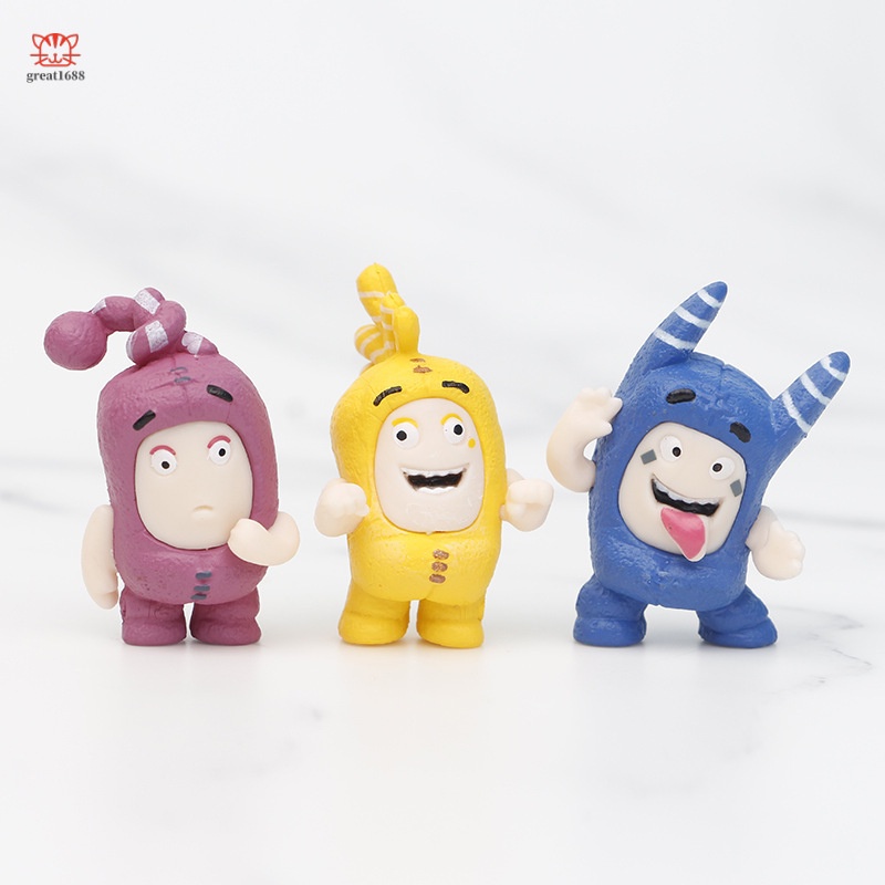 Oddbods hình đồ chơi hình hành động quà tặng đồ chơi cho trẻ em trang trí sinh nhật 7 cái