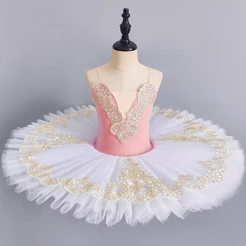 Cô gái ballet trang phục trẻ em little swan lake váy biểu diễn chuyên nghiệp tutu gạc váy quần áo khiêu vũ mùa hè hồng xanh trắng