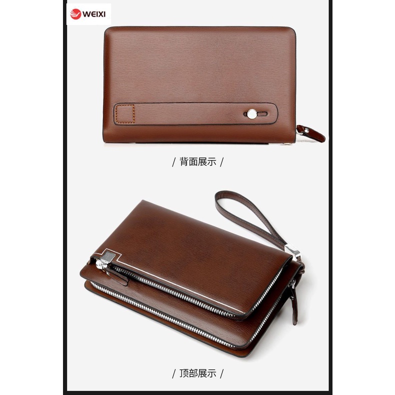 Ví nam dài cầm tay Ví Da Mềm Chống Thấm Nước Có Khóa Kéo Thời Trang Cho Nam ví cầm tay nam