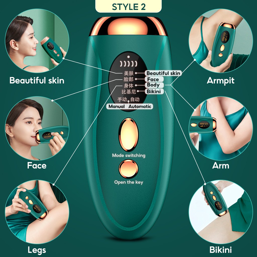 Máy triệt lông IPL 990000 xung sử dụng công nghệ cao kết hợp trẻ hóa làn da hàng chính hãng Akon Store