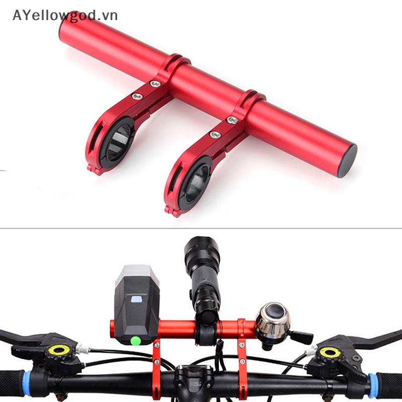 Ayellowgod 20cm tay lái xe đạp có thể tháo rời đèn pha xe đạp mở rộng thanh giá đỡ máy tính giá đỡ đèn vn