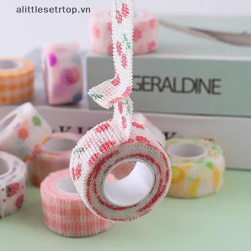 Alittlesetrtop 2m / 4m nail finger protection cute flex anti uv non-woven manicure tool breathable wrap self-adhesive tape sports supply.