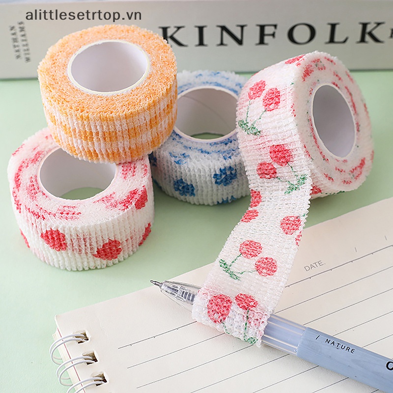 Alittlesetrtop 2m / 4m nail finger protection cute flex anti uv non-woven manicure tool breathable wrap self-adhesive tape sports supply.