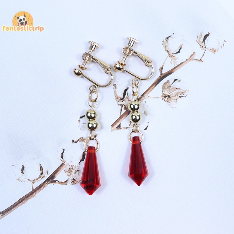 1 cặp genshin impact tartaglia bông tai anime trang sức cosplay childe bông tai nam nữ phụ kiện hợp thời trang quà tặng mới
