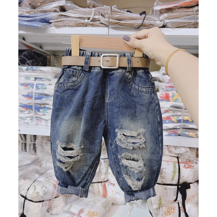 Quần jean rách mềm cho bé 10-24kg
