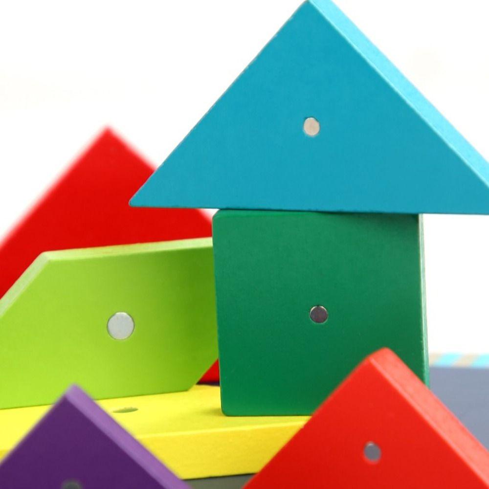 Leota Đồ Chơi Bảng Gỗ Luyện Tập Trí Não Hình Học Đầy Màu Sắc Sáng Tạo Làm Quà Tặng Giáo Dục montessori