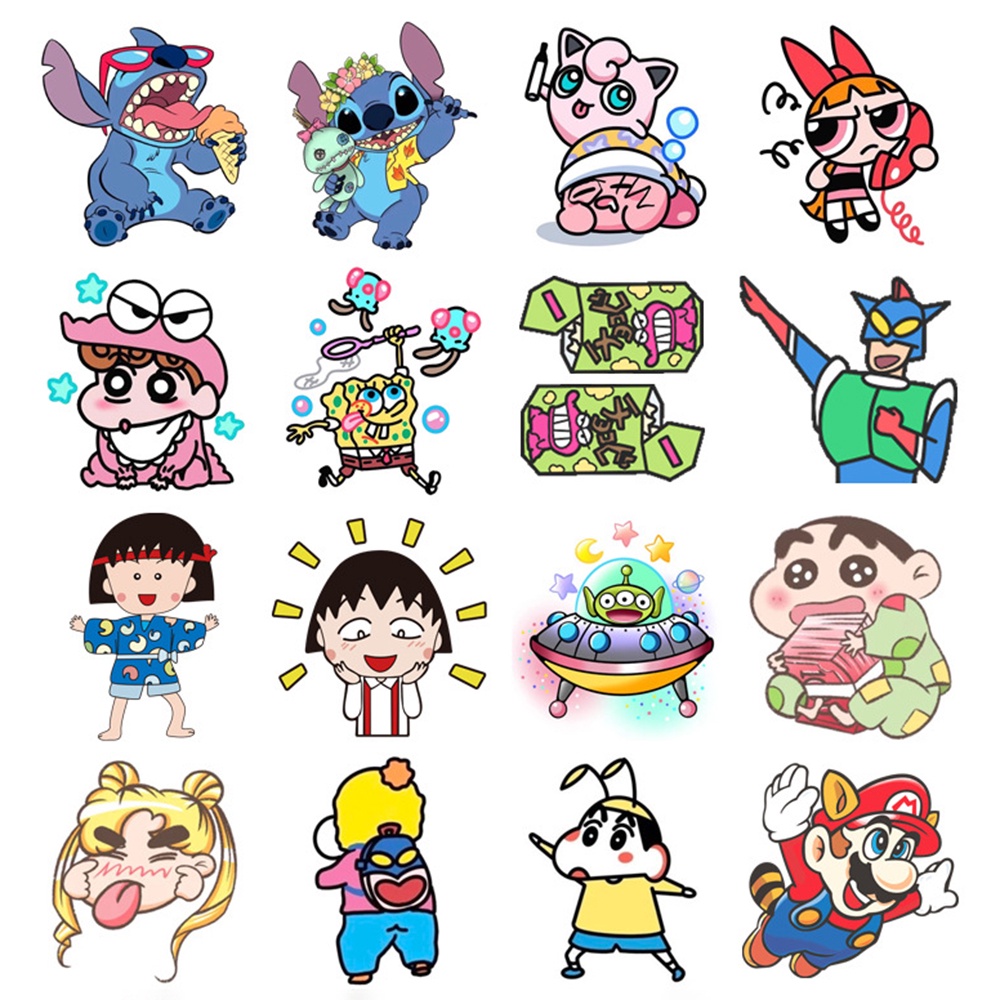 Set 32 Hình Xăm Dán Chống Nước Lâu Trôi Họa Tiết Hoạt Hình Dễ Thương Dành Cho Nữ