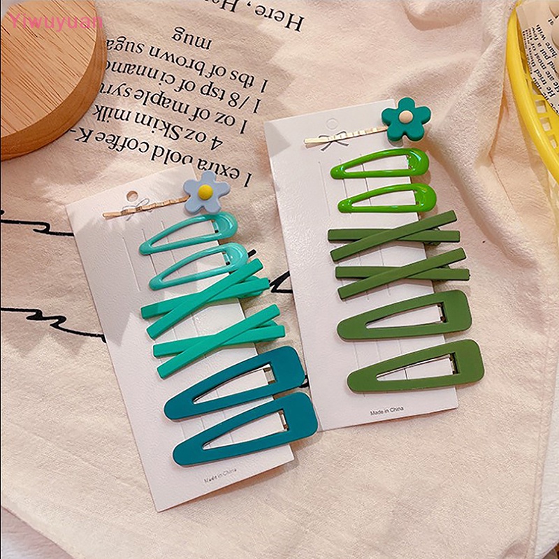 Bộ 7 Kẹp Tóc Kim Loại Hình Bông Hoa Xinh Xắn Cho Nữ Mới