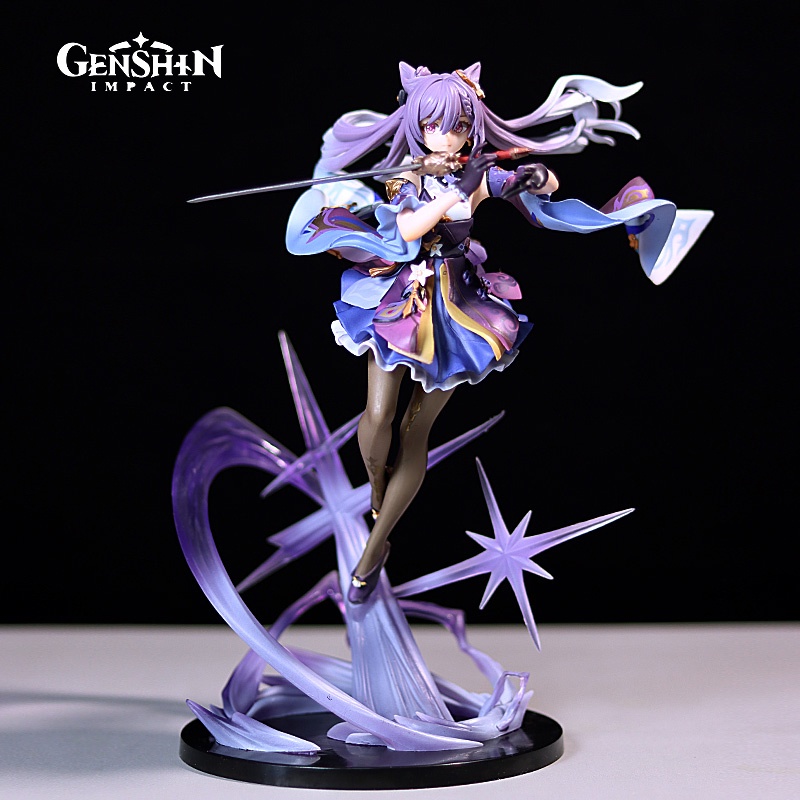 Genshin impact anime hình keqing pvc hành động hình kamisato ayaka mona bức tượng nhỏ bộ sưu tập mô hình búp bê trẻ em quà tặng trẻ em